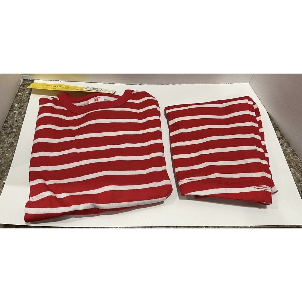 Children’s Pajama Set Red And White Stripe Size 10 (2 pieces)